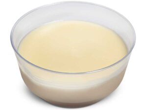 monoporzione sfusa in coppetta di pannacotta